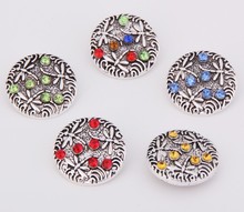 JACK88 NEW Wholesale 10pcs/lot 18mm Dragonfly Metal Snap Button Charm Rhinestone Styles Button Ginger Snaps Jewelry M811
