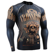Muscle Men Compression Tight T-shirt Long Sleeves 3D Full Prints MMA GYM Rashguard Fitness Base Layer Weight Lifting Wear Tops