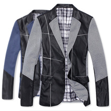 Free shipping 2014 new winter men leather jackets basic jackets suit jackets coats jackets plus size boys mixed color