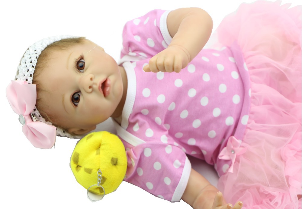 Soft Silicone NPK Baby Doll 22 Inch Realistic Reborn Baby Girl Handmade Newborn Toy  Lifelike Baby Alive Doll