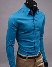 2015 New 17Color M 5XL Fashion Men Shirt Long Sleeve Mens Shirts Camisa Slim Fit Masculina