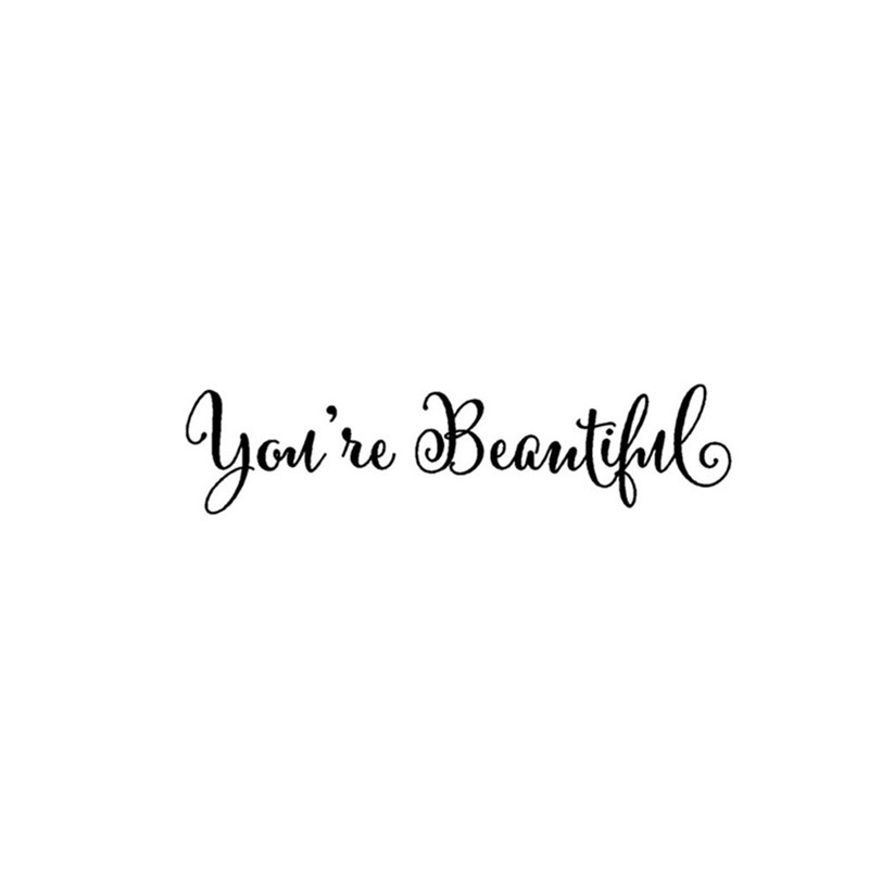 Wall Sticker Quotes Youre Beautiful Wallpaper Window Sticker