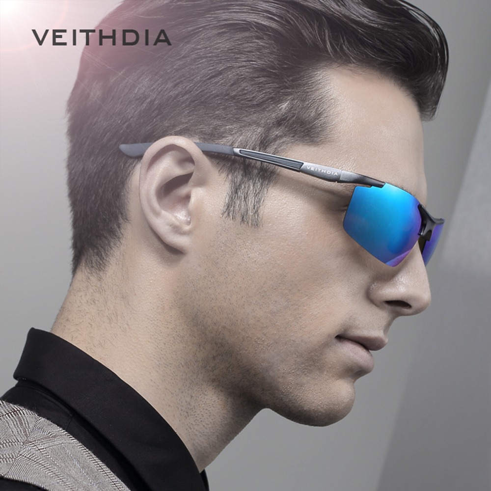 Veithdia Aluminum Magnesium Happy Freedom Sunglasses Polarized Sports Men Sunglass Male Accessories Oculos De Sol Feminino