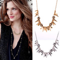 Brand Style Fashion Designer Short Design Gold Silver Spike Cluster Pendant Renegade Chain Necklace