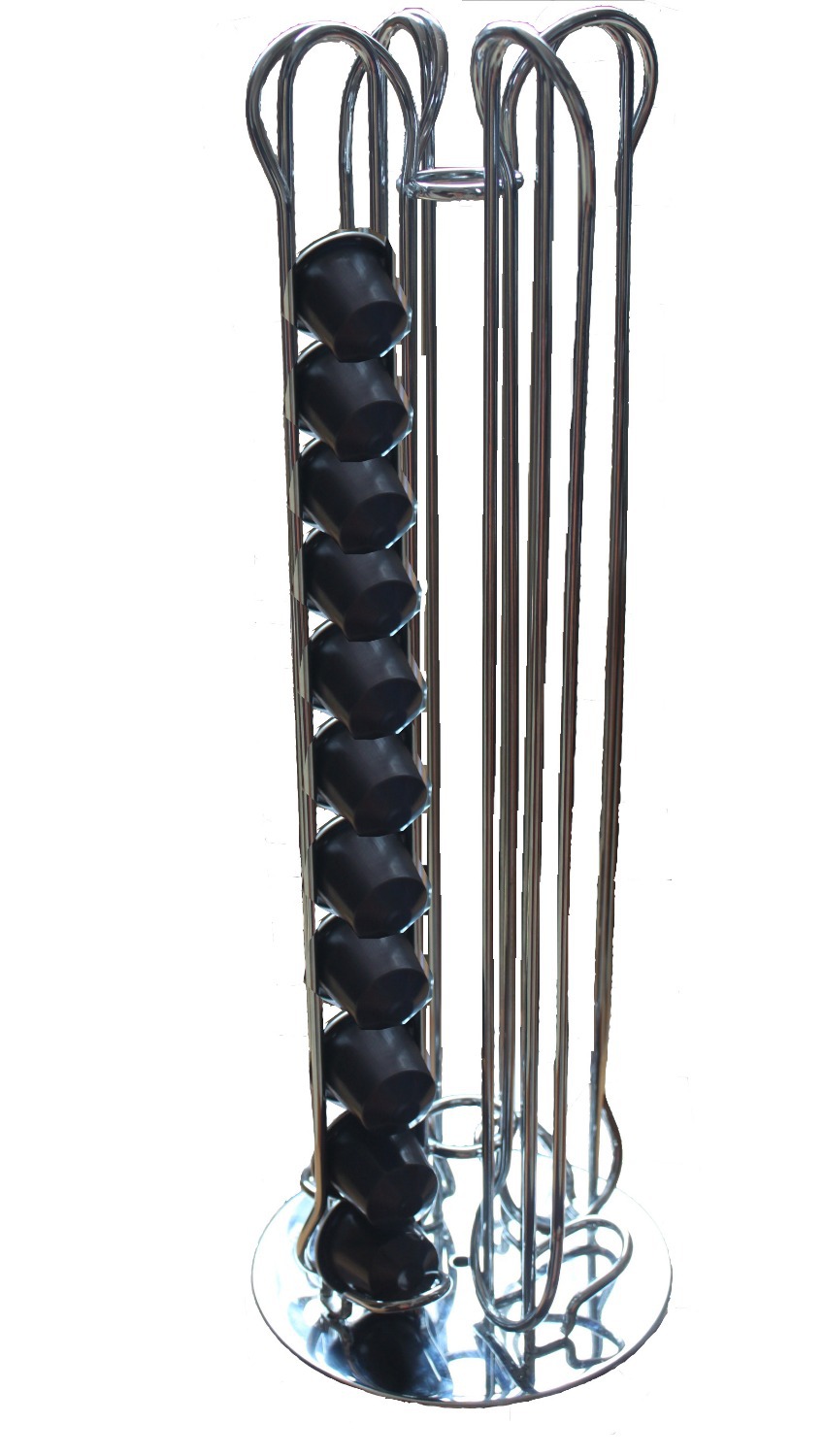 holder rotates rack stand pod for storage 40 nespresso coffee capsules