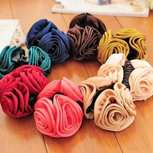 Korean Beauty Ribbon Rose Flower Bow Jaw Clip Barrette Hair Claws for Women Headwear Hair Accessories