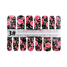 New Arrival Flowers Nail Art Stickers 2sheets lot Nail Design Foils Polish Patch Wraps Adhesive Fingernails