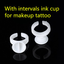 Free Shipping 100pcs Disposable with intervals Ink Holder Tattoo Accessories makeup tools for tattoo/permanent makup