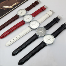 Wh030 moda simplicidad cuero colorida de la correa de la señora relojes de pulsera Casual