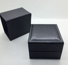 Fashion Leather Watch Box Black Luxury Watch Box With Pillow Wholesale Jewelry Box Gift Box Can