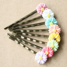 Fashion retro vintage woman lady flower hair clips hairpins hairgrip rockabilly bobby pins hair accessories for hair