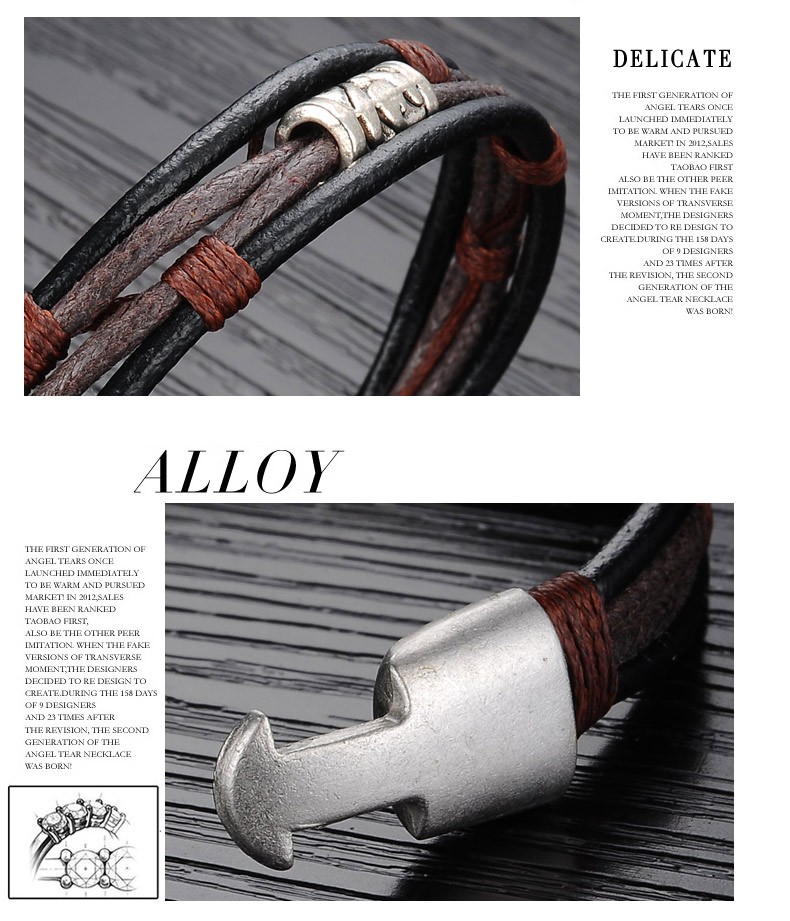 OPK Handmade Multi-Layer Man Bracelet New Fashion Leather Punk Rock Jewelry For Men Vintage Design Accessories Christmas Gifts OPK Handmade Multi-Layer Man Bracelet New Fashion Leather Punk Rock Jewelry For Men Vintage Design Accessories Christmas Gifts