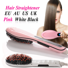 Hot Combs Electric Fast Hair Straightener Comb LCD Iron Brush Auto Massager Tool Electric Straightening Comb escova alisadora