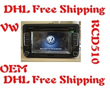 DHL Free Shipping VW Car Radio Stereo RCD510 With Code For Golf 5 6 Jetta MK5 MK6 Passat B6 CC B7