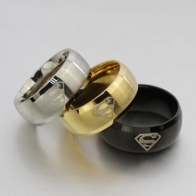 Top Quality Popular Titanium Ring SuperMen Design Ring For Men Women 3 Colors Available Tianium Steel