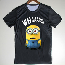 Summer New Men Tops Minions T Shirts for Mens Clothing Anime Despicable Me Camisetas Short Sleeve
