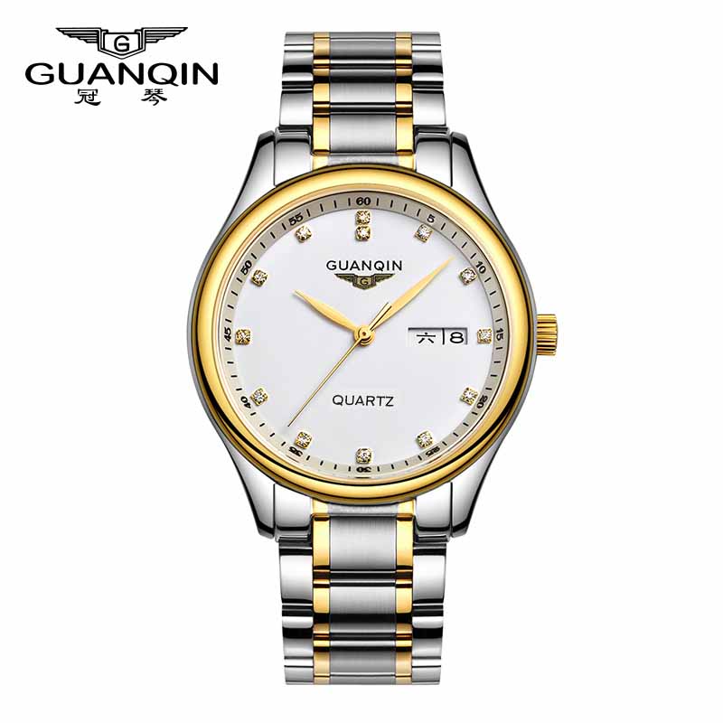 Origianl GUANQIN 2015 Top Brand Luxury Quartz Watch Men Waterproof Sapphire Mirror Fashion Men Watches Relogios