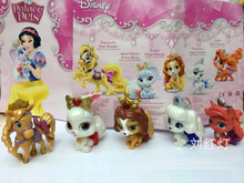 Princess Princesses beautiful Plalace Pets exquisite cute figures toy toppers 5 pcs set birthday cake toppers present