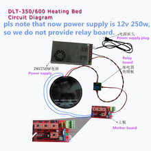 DLT-350/600 delta 3d printer heat bed upgrade kits