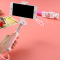 Macaron Color Extendable Selfie Stick 360Degree Rotation Foldable Self timer Bar Holder For iPhone Samsung Huawei