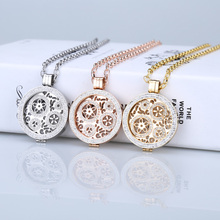 35mm mi moneda coin pendant stainless steel locket necklace fit 33mm coin holder woman girl fashion jewelry crystal rose gold