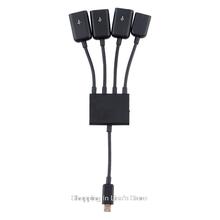 1pc High Quality 4 Port Micro USB for Android Tablet Smartphone Computer PC Power Charging OTG