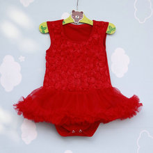fashion cute infant rose design lace sleeveless vest rompers dress baby girls clothes children s cotton