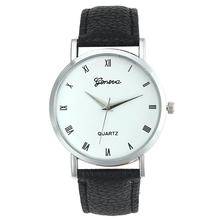 2015 mens watches top brand luxury Casual Geneva Faux Leather watches men Glass Quartz Watch Male Watches
