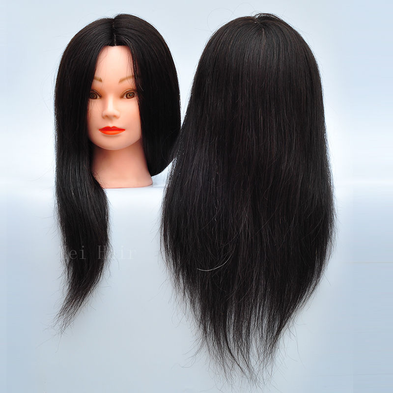 100% Real Hair Mannequin Head 18