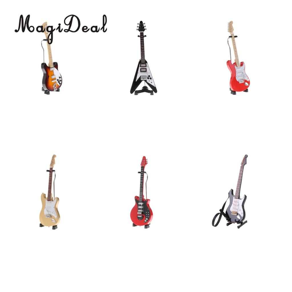 1//6 Miniature Wooden Guitar Toy Dollhouse Instrument Action Figure Accessory