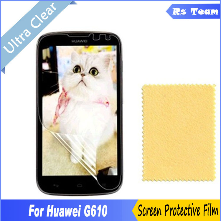 6pcs/lot HD Clear Front Screen Guard Film For Huawei Ascend G610 Screen Protector For Huawei C8815 Protective Film Free Shipping