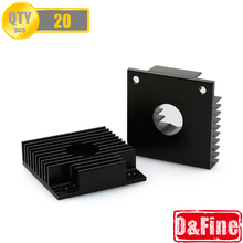 20 Pcs/Lot 3D Printer Parts Makerbot MK7 / MK8 40*40*11mmHeatsink Cooling Fin Aluminum Heat Sink Extruder Motor by DHL or Fedex