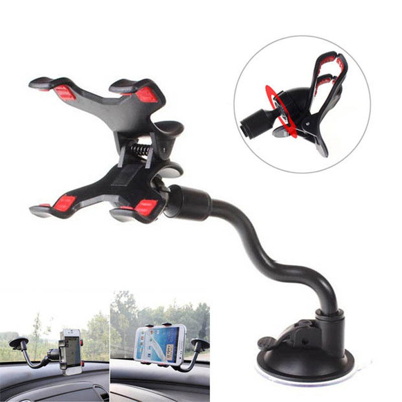 Universal Cars Windshield Long Arm Mobile Phone Car Mount Bracket Holder Stand for iPhone 4 4S