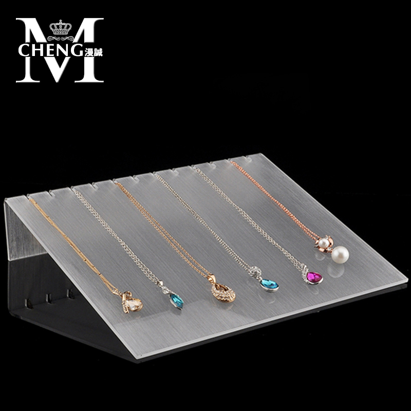 Buy Frosted Acrylic Necklace Display Holder Chain Display Stand Jewellery