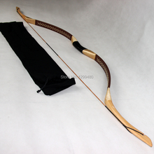 40LBS Hunter Brown Leather Handmade Sport Outdoor  New Archery Hunting Hungary Longbow + bowbag  Traditonal bow & arrows
