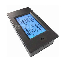 Free Shipping AC 80-260V LCD Digital 20A Volt Watt Power Meter Ammeter Voltmeter