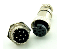 5 sets/kit 7 PIN 16mm GX16-7 Screw Aviation Connector Plug The aviation plug Cable connector Regular plug and socket