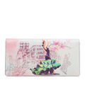 Lovely Cartoon Girl Print Women Trendy Fashion Purse Occident Style Designer High Quality PU Magnetic Button