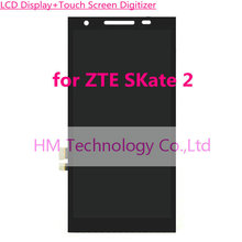 1pc Black LCD+TP for ZTE SKate 2 , LCD Display+Touch Screen Digitizer Touch Panel Lens Replacement for SKate2 Free HK Post+Tools