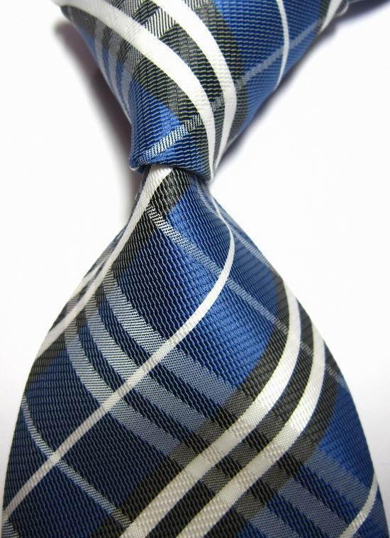 NT0427 Royal Black Stripe Man s Jacquard Woven Silk Polyester Fashion Tie New Classic Business Party