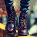 Genuine Leather Wome Martin Short Boots Outdoor Winter Snow Shoes British Oxfords Motorcycle Boots Bota Masculinas
