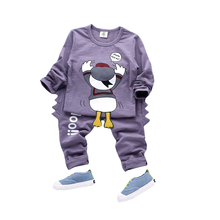2016 Baby Boys Clothing Set Tracksuit Infant Girls Donald Duck Sweatshirts T Shirt +Harem Pants Children Kids Jacket Sport Suits