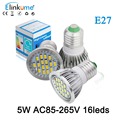 E27 led Spot Bombillas LED Lamp 220V 110V Bulb Tube 5W Ampoule Lampada Heat resistance aluminum