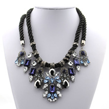 2015 New Fashion Gorgeous Brand Rhinestone Necklace Choker Statement Necklaces Pendants Design Pendant Colar Women Jewelry