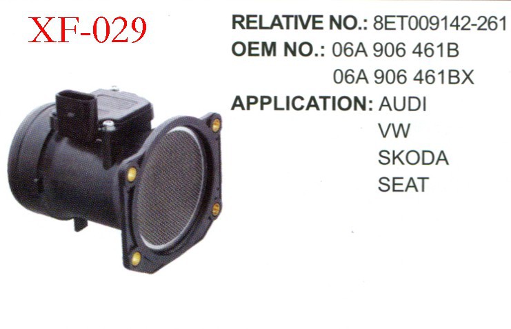 Xf_air  flowmeter     AUD / SEAT / SKODA / VW 8ET009142-261 / 06A 906 461B / 06A 906 461BX