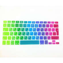 Arabic Letter UK EU Rainbow Silicone Keyboard Cover Skin Protector Protective Film for Apple MacBook Pro Retina Air 13 15 17