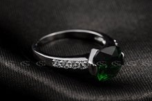G S Summer Gift Platinum Plating Green Ring Fashion Jewelry Best Gift for Girlfriend For Women