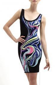 Multicolor-Ripples-Printed-Bodycon-Dress-LC22051