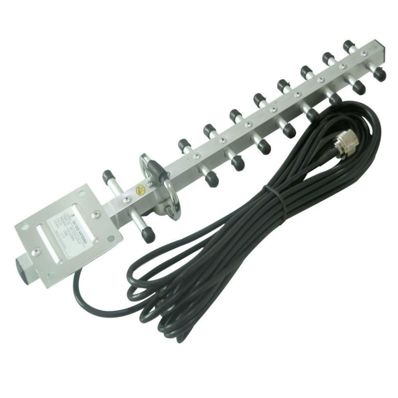 External Directional Yagi Antenna 1700MHz 2100MHz 10 Meters Cable Work with GSM 3G Mobile Cell