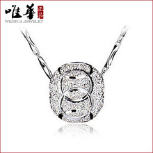 pendants Stocking promote female silver plated jewelry wholesale and transport Bead Necklace retro Necklace Pendant